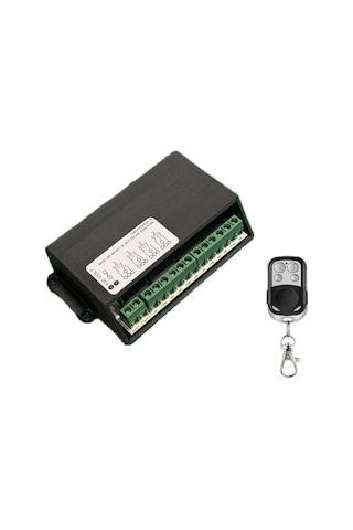 4 Kanal 12v Uzaktan Kumandalı Rf Modüllü Alıcı Verici + 4 Butonlu Kumanda Metal