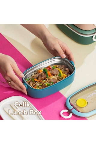 Posima 3114-1 Stainless Steel Vakumlu Lunch Box Sefer Tası  Mavi