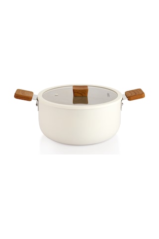 Schafer Ceramoni Seramik Derin Tencere 24 Cm-krem
