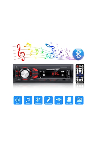Liangmei Bluetooth Araç Stereo 4x15 W Araç Ses Fm Radyo Mp3