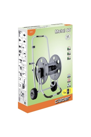 Claber 8891 Metal 60 Hortum Arabası