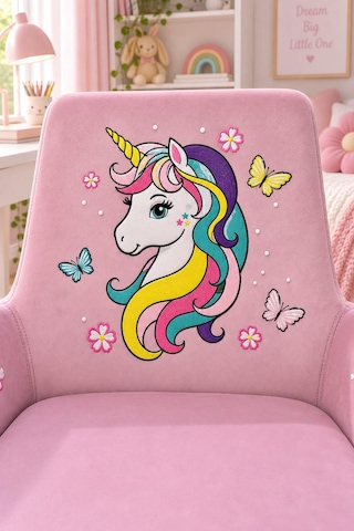 Unicorn Kids Çalışma Koltuğu Pembe