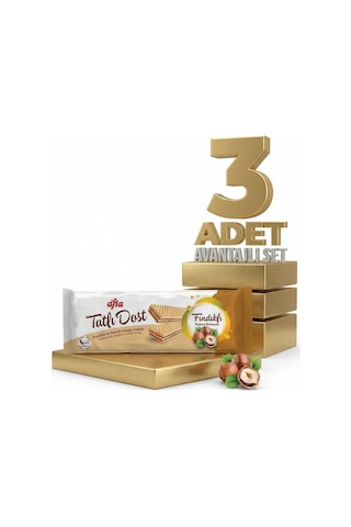 Afia Tatlı Dost Fındıklı Kakao Kremalı Gofret 3x140 Gr
