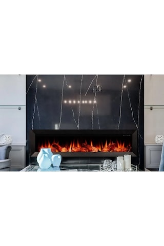 Magel 160 Elektrikli Şömine - Isıtıcısız, Metal Çerçeveli, Tek Re