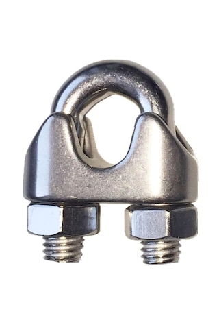 5'li Paslanmaz Krom Klemens. 10mm. Halat Sıkıcı Klemens