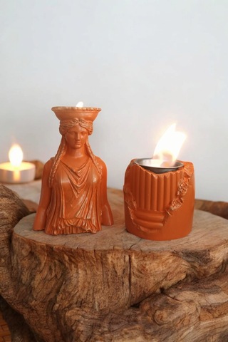 Dekoratif Karyadit Kızı Ve Ateş Çukuru Seti Hediyeli Turuncu
