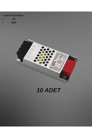 Cata Ct-2674 Şerit Led Trafosu 5a 60w - 10 Lu Paket