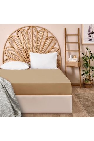 Evidea Soft Tek Kişilik Lastikli Çarşaf - Sütlü Kahverengi - 100x200 Cm Sütlü Kahverengi