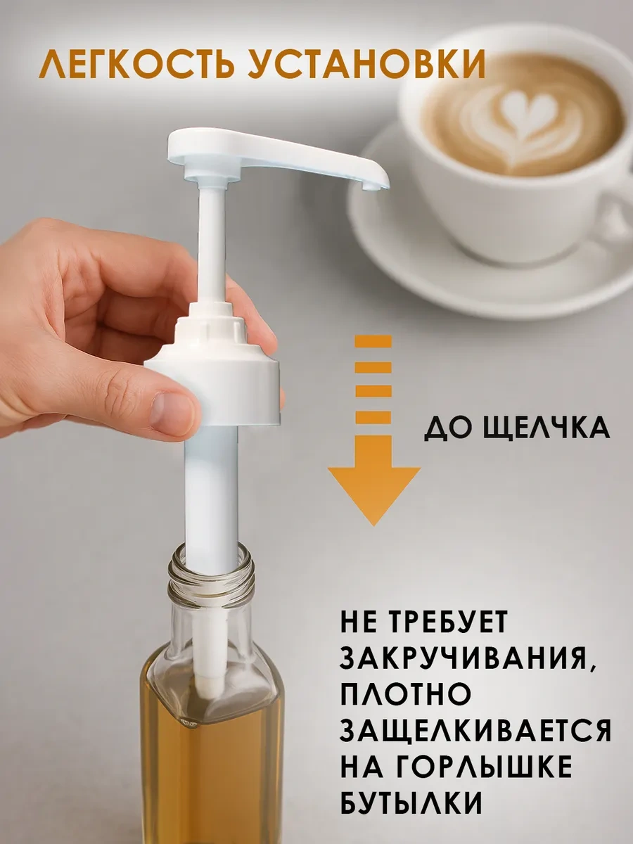 Decorpanini 1 Litrelik Şurup Şişesi İçin Pompalı Dozajlayıcı 249604705 BEYAZ