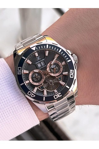 Daniel Klein Otomatik Mekanizma Mehtap Ve Güneş Kadranlı 2 Yıl Garantili Erkek Kol Saati Otm.13754.5 Gümüş