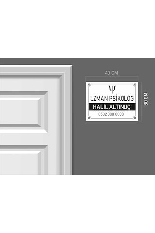 Kişiye Özel Uzman Psikolog Pvc Levha 40x30 Cm