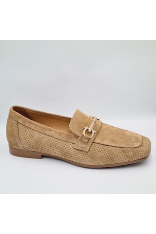 Greyder 34800 Taba Renk Nubuk Deri Kadın Formal Casual Ayakkabı Taba