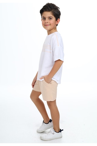 Toontoy Kids Toontoy Erkek Çocuk Inspıratıon Yazı Baskılı Şortlu Takım Beyaz