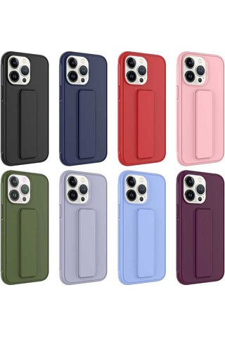 Apple Uyumlu iPhone 14 Pro Kılıf Zore Qstand Kapak Pembe
