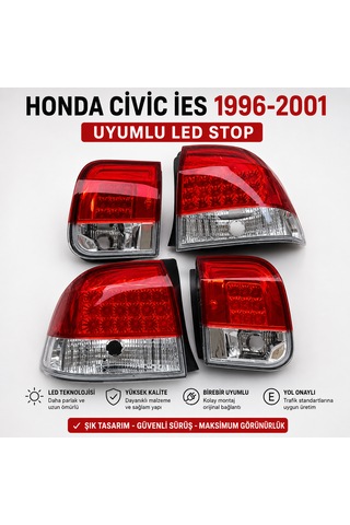 Honda Cıvıc İes 1996-2001 Uyumlu Led Stop Takımı 4 Parça