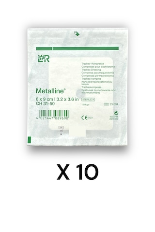 Metalline Steril Trakeostomi Kanül Pedi 8 X 9 Cm - 10 Adet