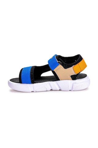 Kiko Kids Cırtlı Yürüyüş Erkek Çocuk Sandalet 2722-27 Saks Mavi