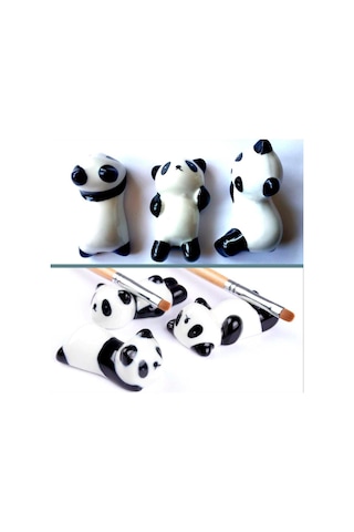 Omeniv 3 Adet Chopstick Standı Sushi Panda Japon Porselen
