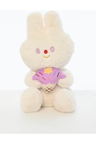 Pufu Peluş Dondurmalı Tavşan 03014 Beyaz