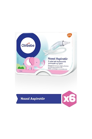 Otribebe Yumuşak Uçlu Nazal Aspiratör 6 Adet