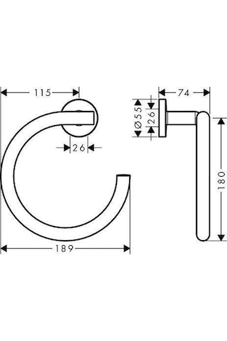 Hansgrohe Logis Halka Havluluk Krom