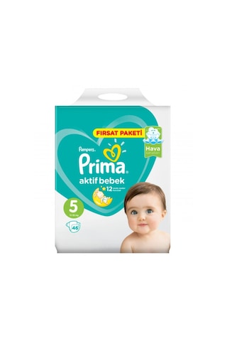Prima Pampers Aktif Bebek Fırsat Paketi Bebek Bezi 11-16 KG 5 Beden 6 x 46 Adet 6'lı