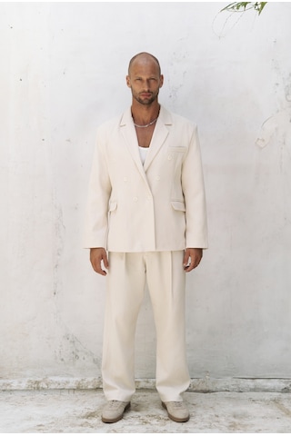 Mai Studios Co. Ayyubay Naturel Erkek Blazer Ceket Naturel