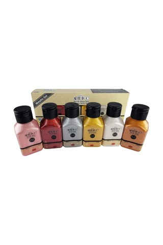 Akrilik Boya Seti 6x75 Ml Metalik Seri 1 Paket Artdeco Akrilik Boya 6 Renk 75 Ml Metalik Renkler Diğer