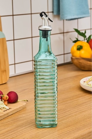 Karaca Daisy Çizgili Yağ Şişesi 500 Ml Mavi
