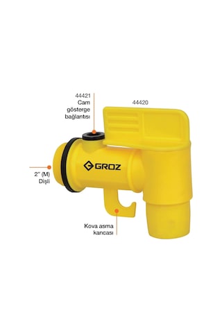 Groz FAU/0-2 Varil Boşaltma Musluğu 2''