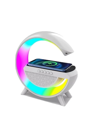 Kablosuz Telefon Şarj Bluetooth Hoparlör Istasyonu Ses Rgb Atmosfer Gece Işık Bt-2301 5047