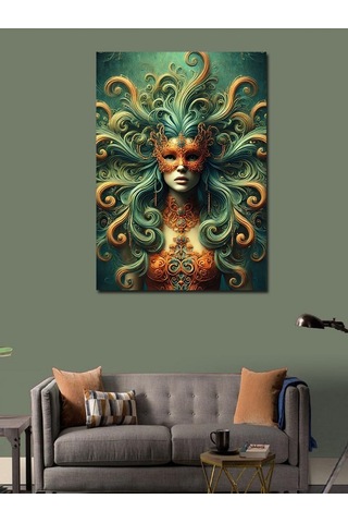 Kanvas Tablo Medusa Ve Dalgalar 70cmx100cm