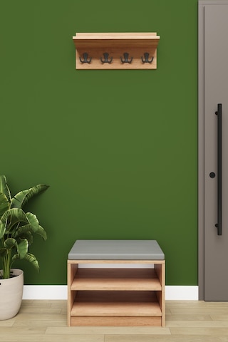 Asra Trend Puflu Ayakkabılık ve Askılık A-33 %100 MDF Minderli Portmanto Seti Petra