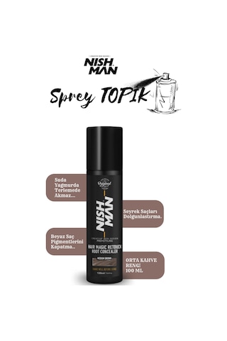 Root Touch Up Sprey / Saç Dolgunlaştırıcı Ve Seyrek Kapatıcı Sprey Topik/ Suda Yağmurda Akmaz 100 Ml
