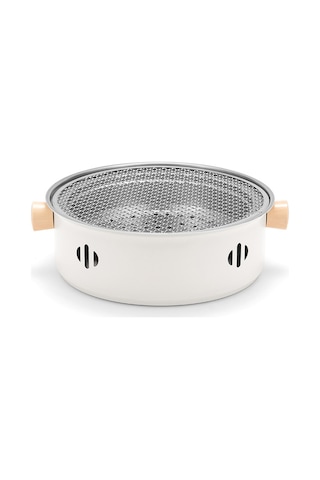 Beyaz Kamp Barbekü Soba Taşınabilir Kömür Barbekü Izgara Beyaz