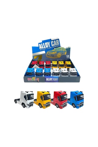 Metal Renault Tır Kafası 1 Adet Işıklı Müzikli Oyuncak 12 Cm Çok Renkli