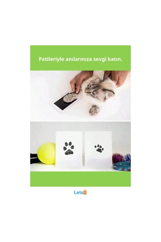 Kedi Köpek Pati İzi Fotoğraf Çerçevesi Seti Toksik Olmayan Mürekkepsiz Baskı Kiti