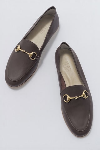 Luvishoes F03 Kahve Cilt Hakiki Deri Babet Kahverengi