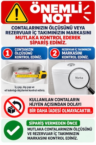 Kale Rezervuar İç Takım Contası Kavisli Beyaz - Çok Renkli