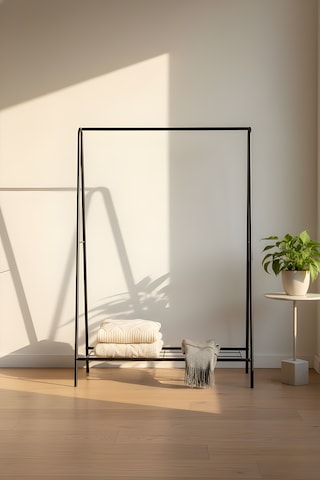 Oval Telli Siyah Butik Elbise Askılığı Konfeksiyon Askılık Siyah