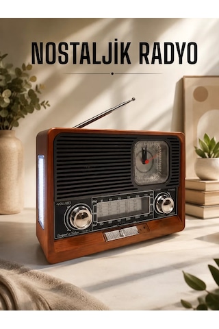 Nostaljik Radyo Usbaux Ve Sd Kart Girişli Bluetooth Bağlantılı