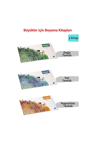 Aile Boyama Kitapları Seti, Büyükler İçin Boyama Kitapları, Mandala Boyama+ Çocuklar İçin Dev Boyama