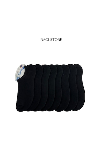 Ragi Store 8'li Sıfır Bilek Unisex Çorap Siyah