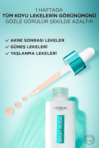 L'Oréal Paris Bright Reveal Koyu Leke Karşıtı Fluid Günlük Yüz Güneş Kremi SPF50+ 50 ML + Bright Reveal Koyu Leke Karşıtı Serum 30 ML