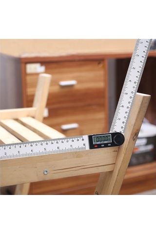 Ccgloball Shop1 0-200mm Çok Fonksiyonlu Dijital Lcd Ekran Açı Cetveli