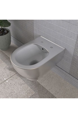 Lucco Garcia 53 CM Asma Klozet İçi Beyaz Dışı Platin