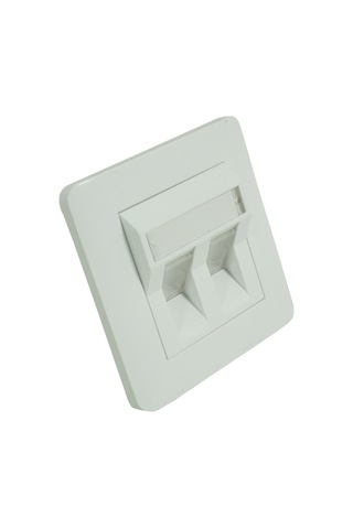 Canovate Faceplate 2 Port 86X86 Fildişi Renkli Açılı 25 Adet