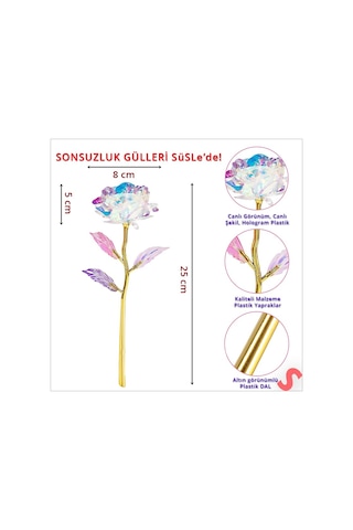 Sonsuzluk Gülü, 25 Cm X 8cm - Hologram