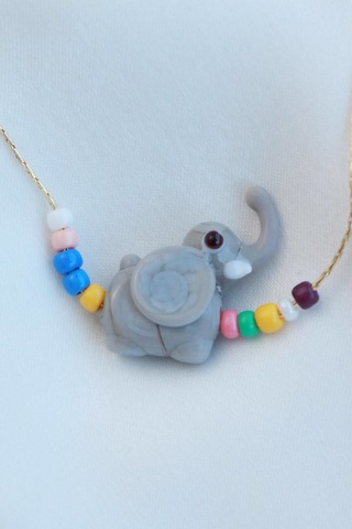 Murano Fil Cam Kolye Gri