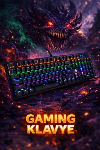 Gk100f Mekanik Gaming Klavye, Rgb Işıklı, Kablolu, Türkçe Q Klavye, Siyah